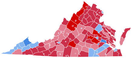 Virginia Presidential Election Results 1988.svg