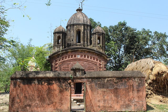 Mamudpur: Vishnu temple built in 1806 (in picture), with extensive terracotta relief, and other temples.