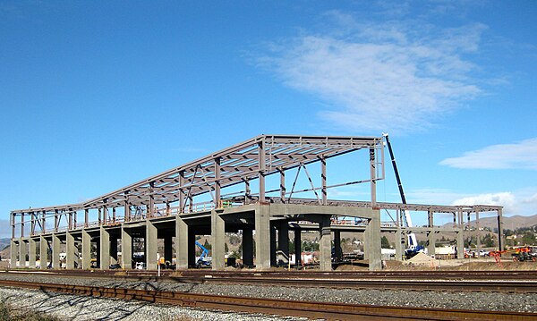 The station under construction in January 2014