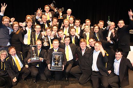 Wellington Brass celebrate a hat-trick of NZ titles WellingtonBrass2015.JPG