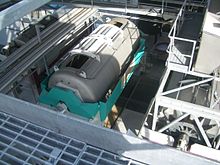 Large "tank" presses that are fully enclosed can be used for anaerobic winemaking. Wine presses at winery.jpg