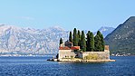 Sveti Đorđe - view from the Gospa od Škrpjela (Our Lady of the Rocks islet). Perast, Montenegro.