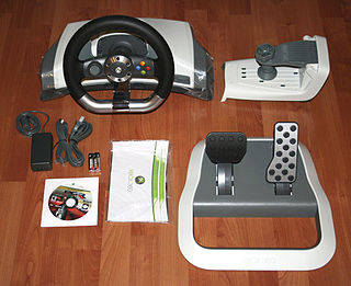 The Xbox 360 Wireless Racing Wheel was developed by Microsoft for 