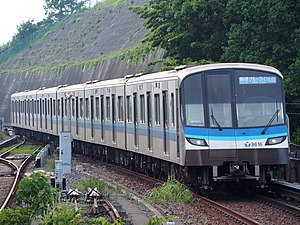 Yokohama Subway 3000V series 3616F 20190529.jpg