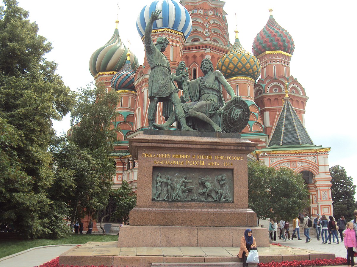 Памятник Минину и Пожарскому в Москве 1818
