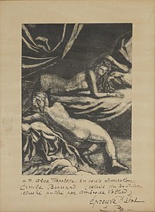 Illustration for Les Fleurs du mal by Charles Baudelaire (1916), by Émile Bernard