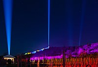 Rank: 21 Sky spotlights at vineyard lighting
