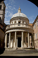 El Tempietto o Templete de San Pietro in Montorio de Roma, Bramante.
