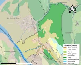 Kolorowa mapa przedstawiająca użytkowanie gruntów.