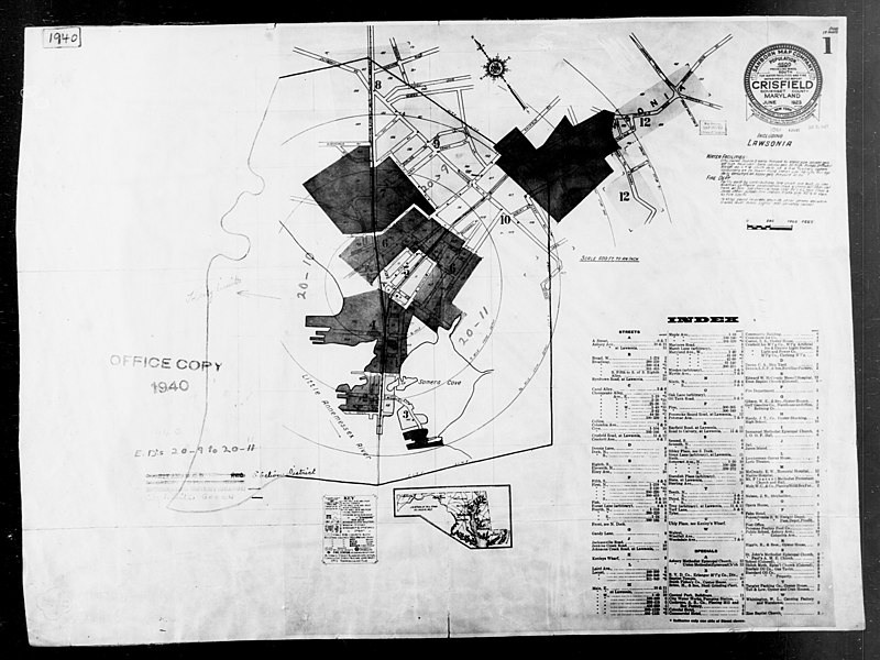 File:1940 Census Enumeration District Maps - Maryland - Somerset County - Crisfield - ED 20-9, ED 20-10, ED 20-11 - NARA - 5832579.jpg