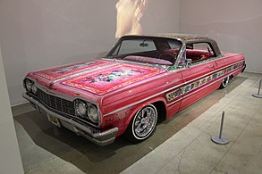 1964 Chevrolet Impala named "Gypsy Rose" on display in the Petersen Automotive Museum, considered to be one of the most iconic lowriders ever built