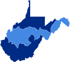 1996 West Virginia United States House of Representatives election by Congressional District.svg