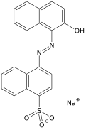 Kekulé, formule topologique du rouge acide 88