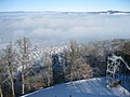 English: View from Gurten mountain, near Berne, the Swiss capital Deutsch: Aussicht vom Gurten auf das Nebelmeer, Köniz/Bern, Schweiz