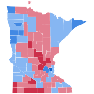 2018 United States House of Representatives Election in Minnesota By County.svg