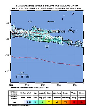 <span class="mw-page-title-main">2021 East Java earthquake</span> Earthquake in Indonesia