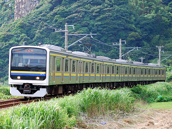 A 209 series EMU on a "Local" service in July 2010