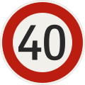 253-40 Najvyššia dovolená rýchlosť (40 km/h)