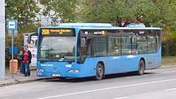 260A busz az Óbudai rendelőintézetnél