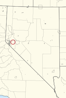 Location of the Yerington Reservation in Nevada 4725R Yerington Colony Locator Map.svg