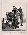 A decrepit Louis-Philippe is made ready for an enema by François Guizot Wellcome V0011818.jpg