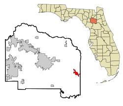 Alachua County Florida Incorporated and Unincorporated areas Hawthorne Highlighted.svg