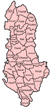 Distritos De Albania