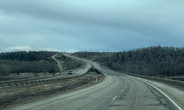 Alberta Highway 60 crossing the North Saskatchewan River