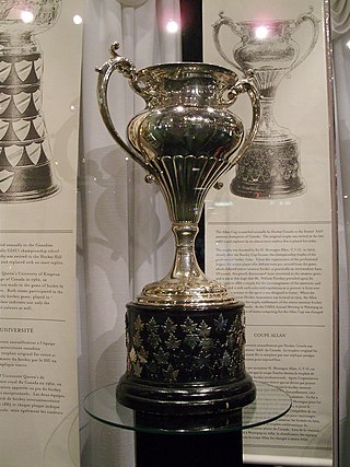 <span class="mw-page-title-main">Allan Cup</span> Canadian trophy for national senior amateur mens ice hockey champions