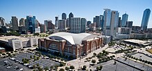 The event was held at the American Airlines Center in Dallas, Texas. American Airlines Center (6246886325).jpg