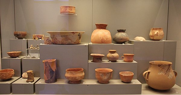 Ancient Greek Early and Middle Neolithic pottery 6500–5300 BC. National Museum of Archaeology, Athens