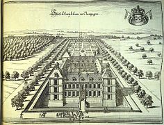 Château d'Ancy-le-Franc, gravure XVIIe siècle.