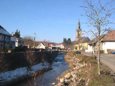 Anjoutey 90 eglise et riviere