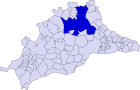 Расположение муниципалитета Антекера на карте провинции