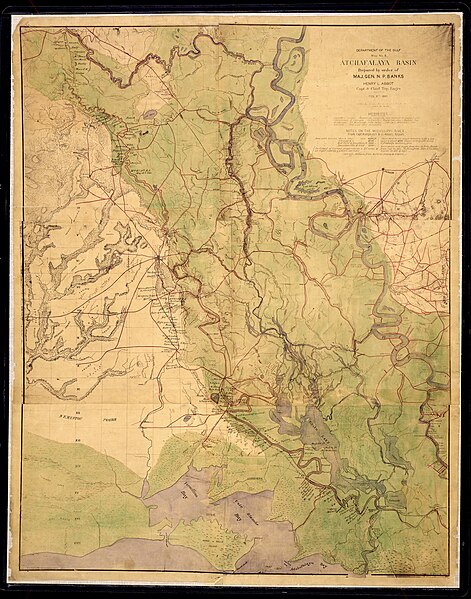 File:Atchafalaya Basin. Prepared by order of Maj. Gen. N. P. Banks. Henry L. Abbot, Capt. & Chief Top. Eng'rs., Feb.... - NARA - 305632.jpg