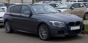 BMW 1er M-Sportpaket (F20) – Frontansicht, 30. November 2014, Düsseldorf.jpg