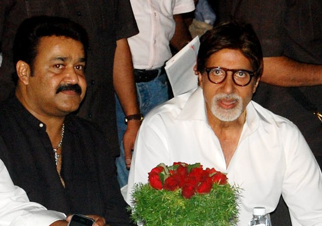 Mohanlal with Amitabh Bachchan