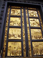 Porta do Paraíso do Baptisterio de Florencia, de Ghiberti.[20]