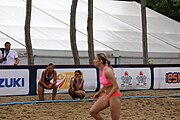 Deutsch: Beachhandball Europameisterschaften 2019 (Beach handball Euro); Tag 1: 2. Juli 2019 – Frauen, Vorrunde Gruppe D, Deutschland-Nordmazedonien 2:0 (26:8, 27:12) English: Beach handball Euro; Day 1: 2 July 2019 – Women Preliminary Round Group D – Germany-North Macedonia 2:0 (26:8, 27:12)