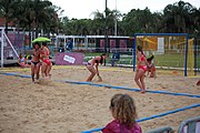 Deutsch: Beachhandball bei den Olympischen Jugendspielen 2018; Tag 5, 10. November 2018; Mädchen, Platzierungsrunde - Amerikanisch-Samoa-Türkei 0:2 English: Beach handball at the 2018 Summer Youth Olympics at 11 October 2018 – Girls Consolation Round – American Samoa-Turkey 0:2
