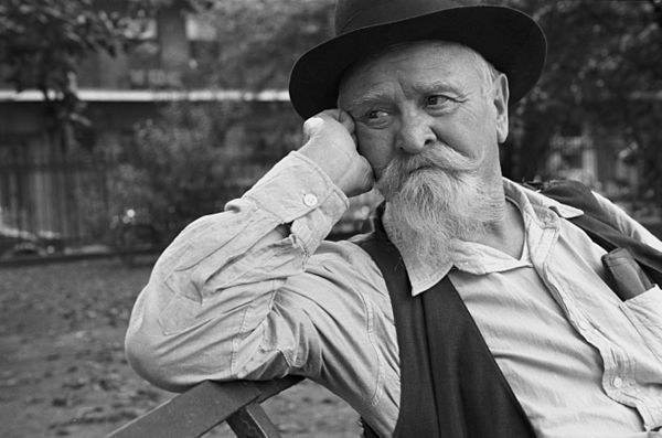 Portrait photograph of a local resident, taken in Jackson Square by Ben Shahn in 1935.