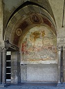 Frescos in San Francesco (Bergamo) miracles of San Francesco (14th century) - Est view