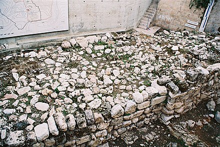 Remnants of the Broad Wall of biblical Jerusalem, built during Hezekiah's days against Sennacherib's siege