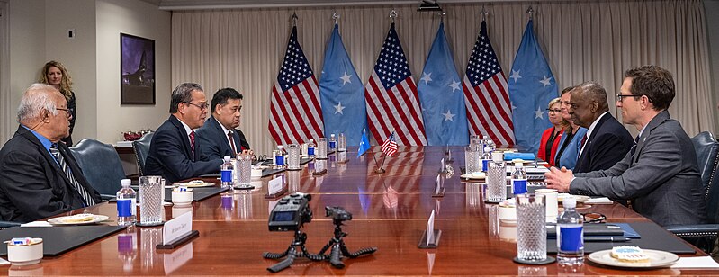 File:Bilateral exchange between the United States and the Federated States of Micronesia hosted by Secretary of Defense Lloyd Austin at the Pentagon on March 21, 2024 - 19.jpg