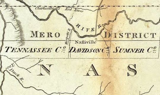 The Mero District, as it appeared on Bradley's 1796 postal map
