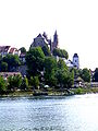 Breisach as seen from the River Rhine banks in France