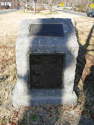 <span class="mw-page-title-main">Brook Road Marker, Jefferson Davis Highway</span> United States historic place