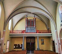 Bruguières, Haute-Garonne, France. The cantory and organ of the Saint-Martin Church.