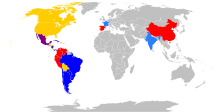 Bullfighting laws world map.svg