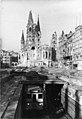 Tauentzienstraße, offener Tunnel durch Kriegszerstörung, 1945